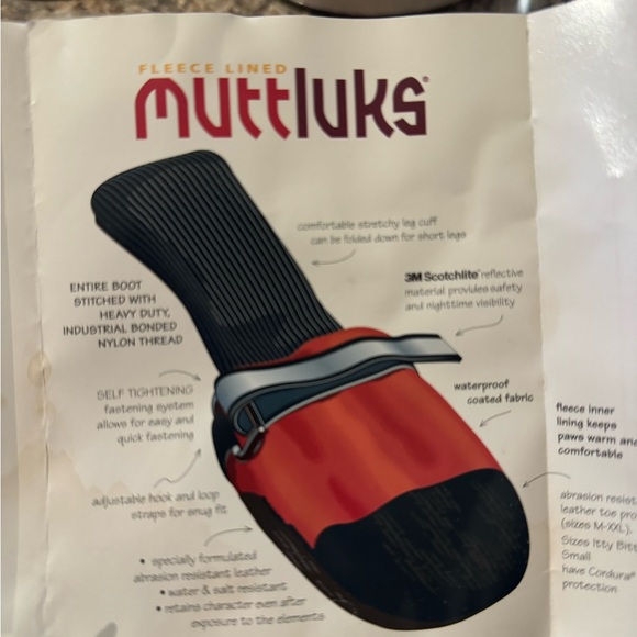 XXL Dog paw Muttluks -4 piece set - Picture 3 of 4